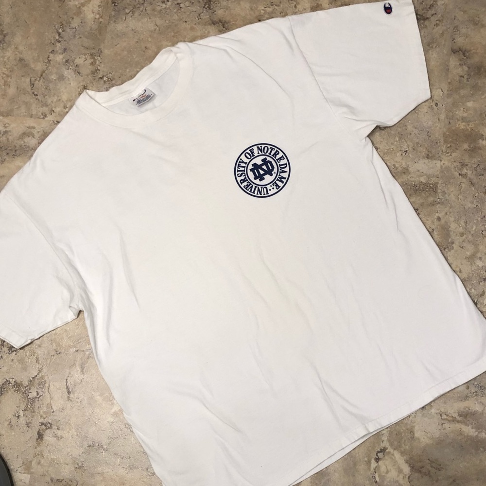 Vintage Champion Norte Dame Irish T Shirt XL Mens